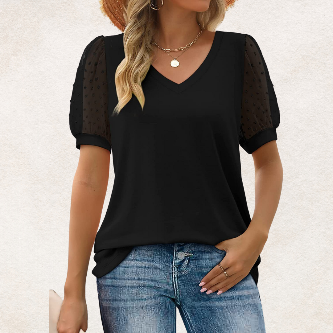Selina™ | Top Élégant à Col en V