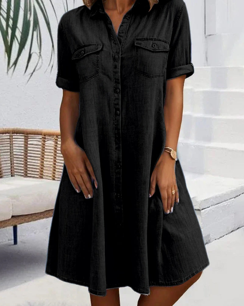 Adélie™ | Robe Chemise Denim