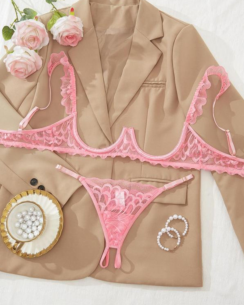 Amelia™ | Ensemble de Lingerie Sexy en Dentelle avec Bretelles Ajustables