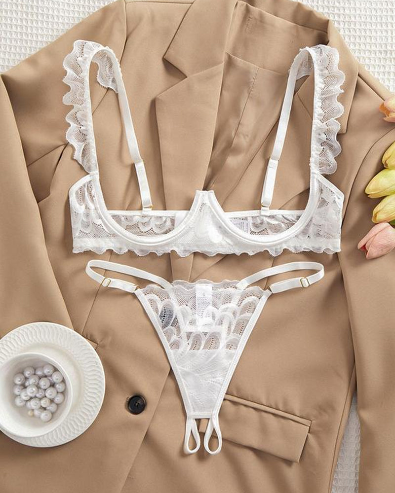 Amelia™ | Ensemble de Lingerie Sexy en Dentelle avec Bretelles Ajustables