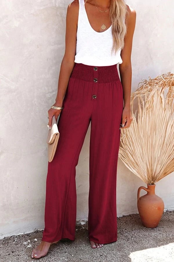La Livia™ | Pantalon en Lin à Taille Haute
