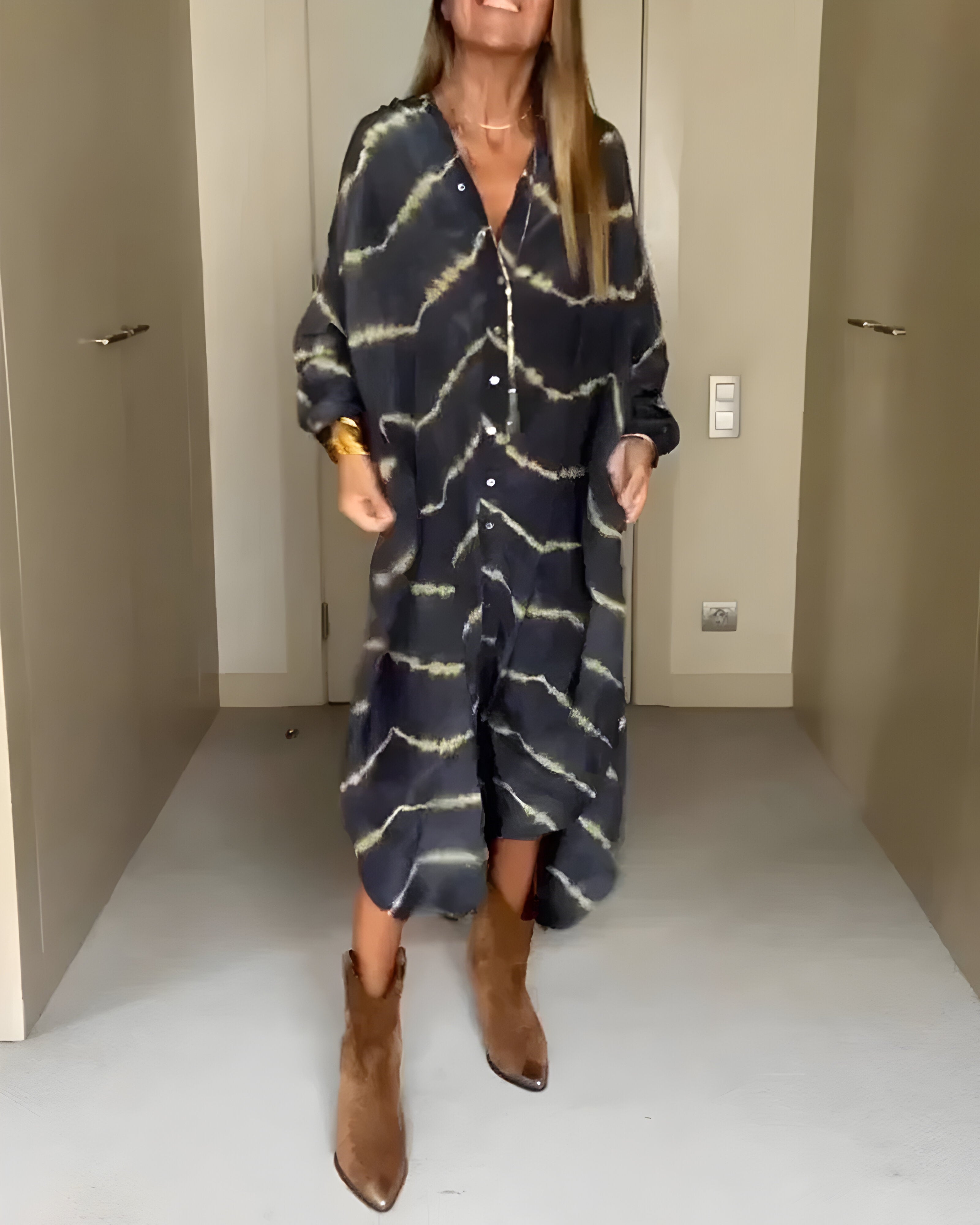 La Danielle™ | Robe Maxi Bohème à Rayures