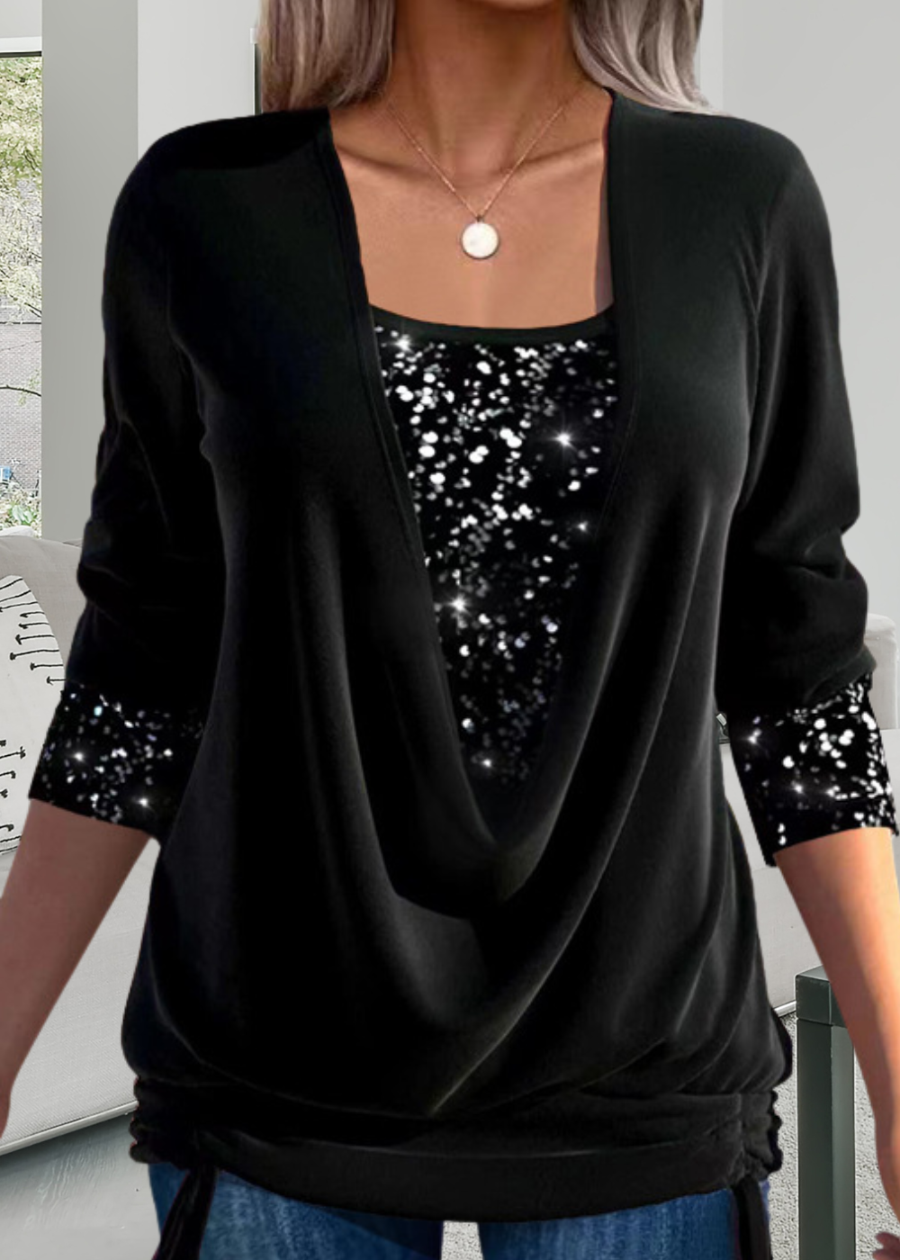 Selene™ | Élégant Top en Deux Parties