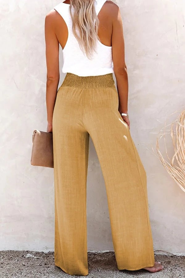 La Livia™ | Pantalon en Lin à Taille Haute