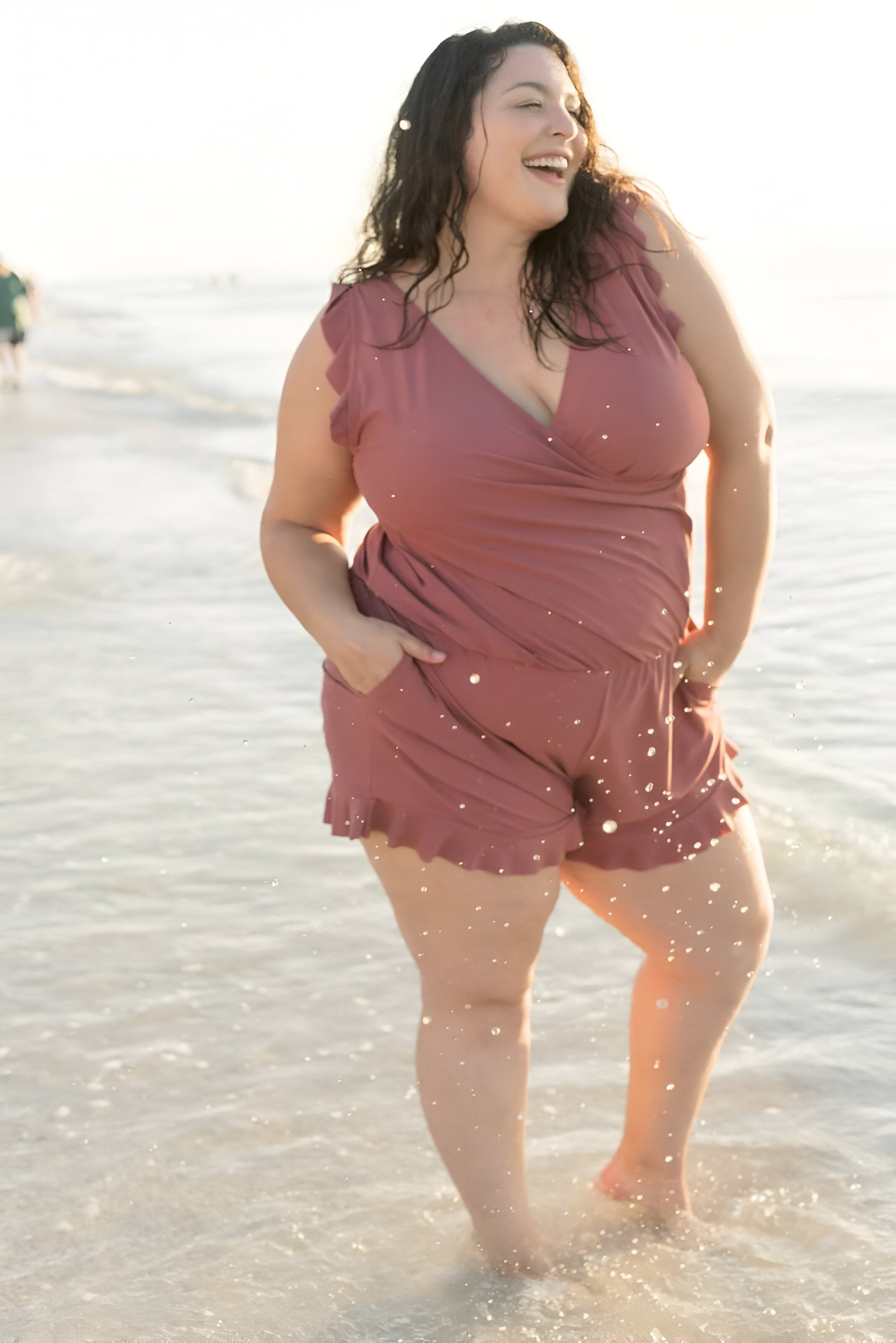 Aurélie™ | Maillot de bain avec volants et soutien-gorge intégré
