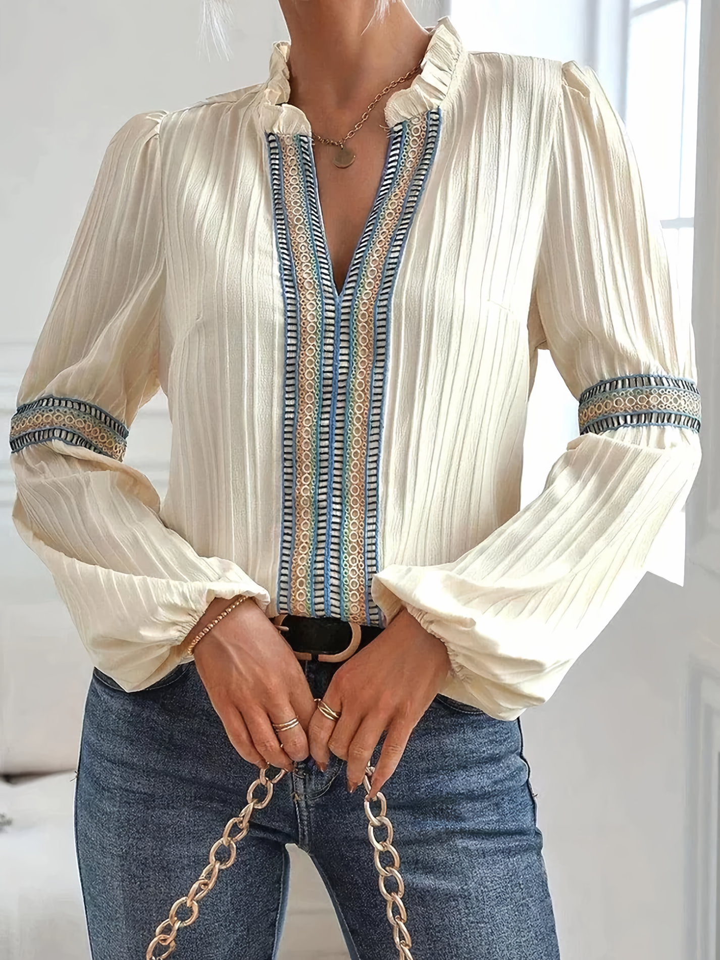 Marielle™ | Blouse en Dentelle