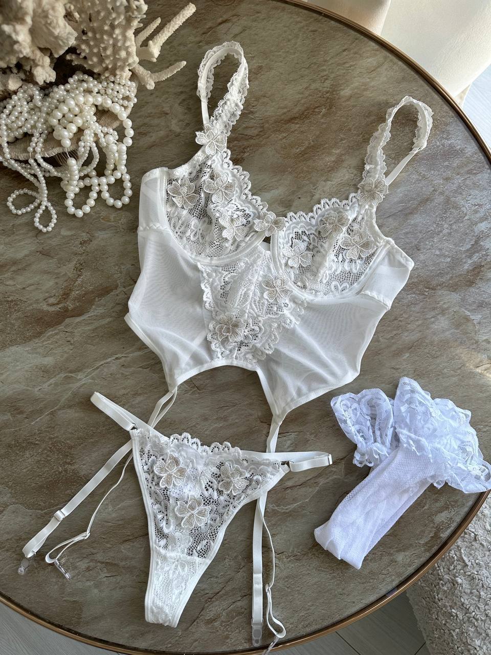 Mariée Amara™ | Ensemble de lingerie de mariée élégant