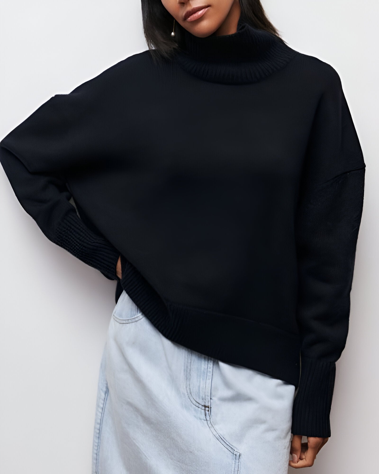 Amelina™ | Pull à Col Roulé Coupe Ample