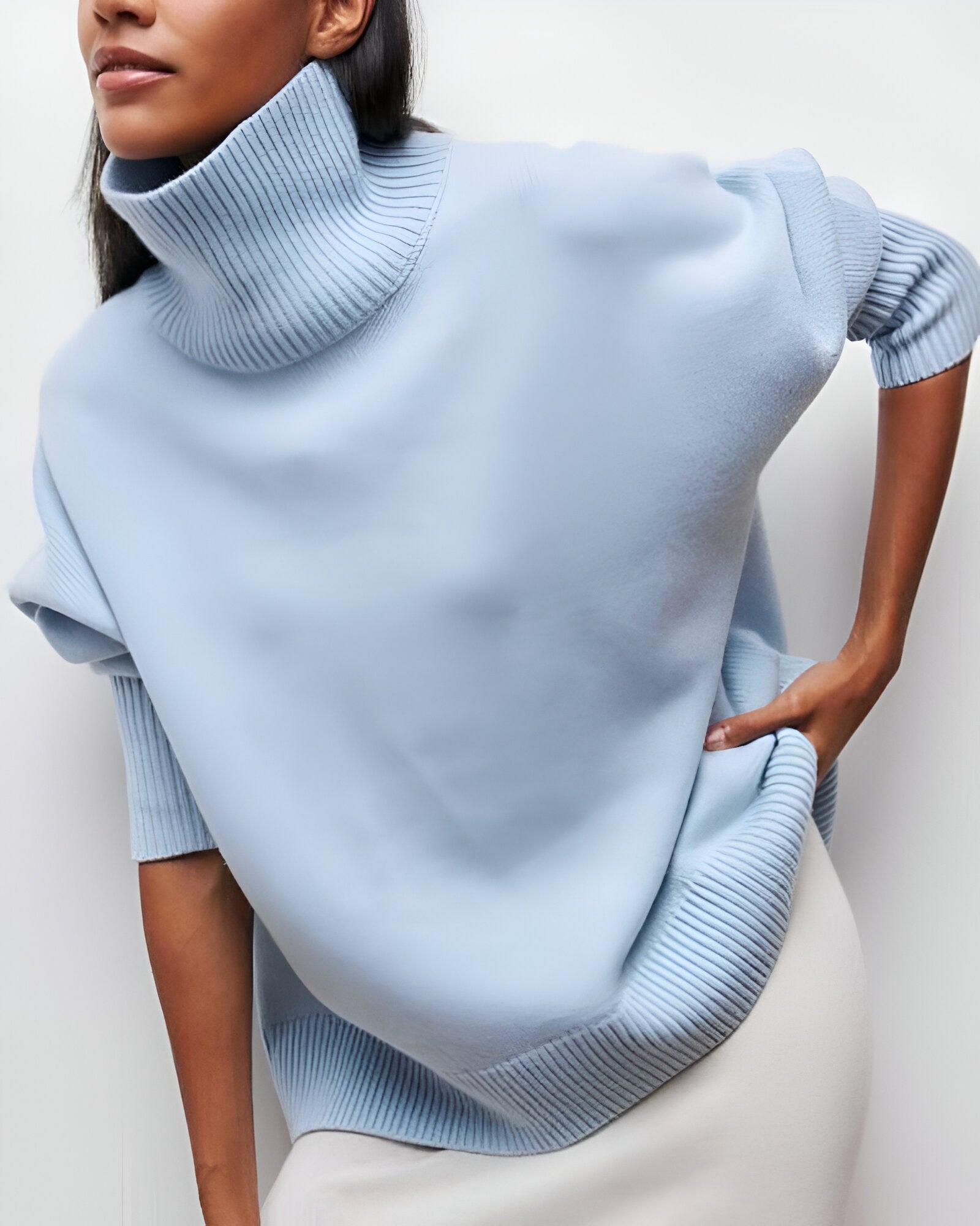 Amelina™ | Pull à Col Roulé Coupe Ample