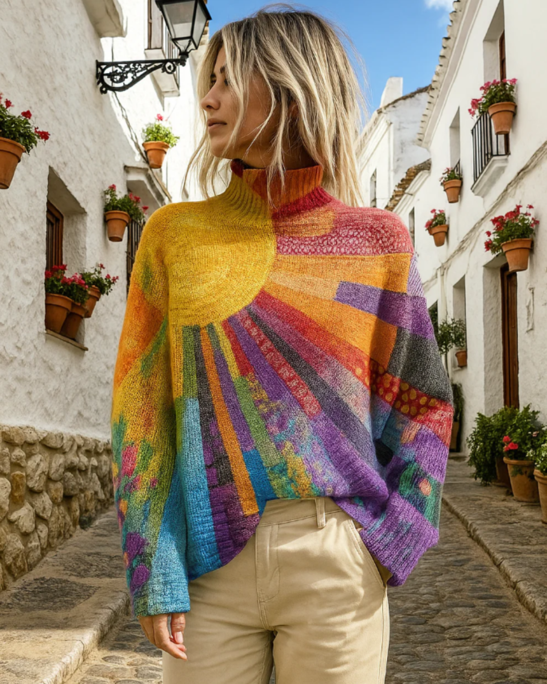 Alina™ | Pull Col Roulé Chaud et Coloré