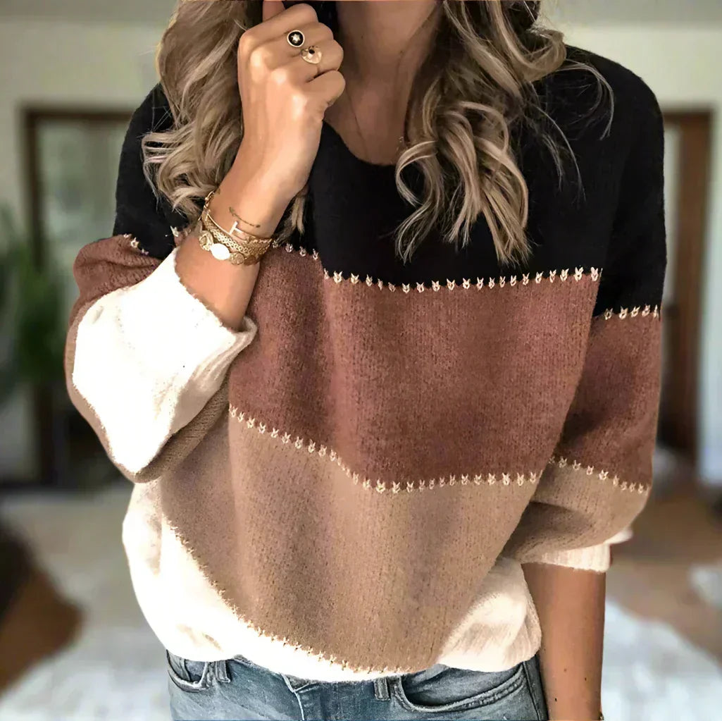 Valencia™ | Pull Rayé en Maille