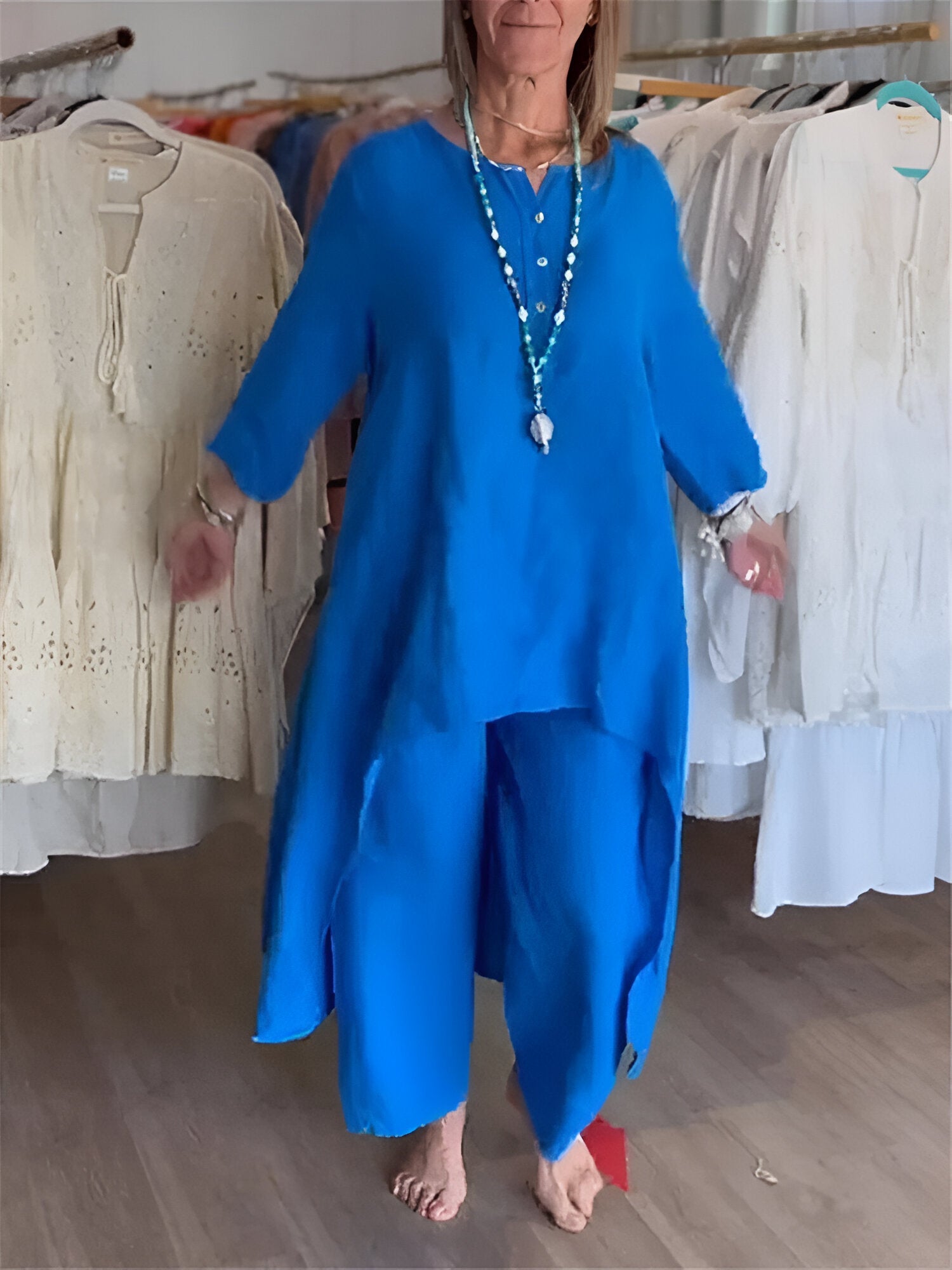 Elavira™ | Ensemble d'été en mélange de coton léger