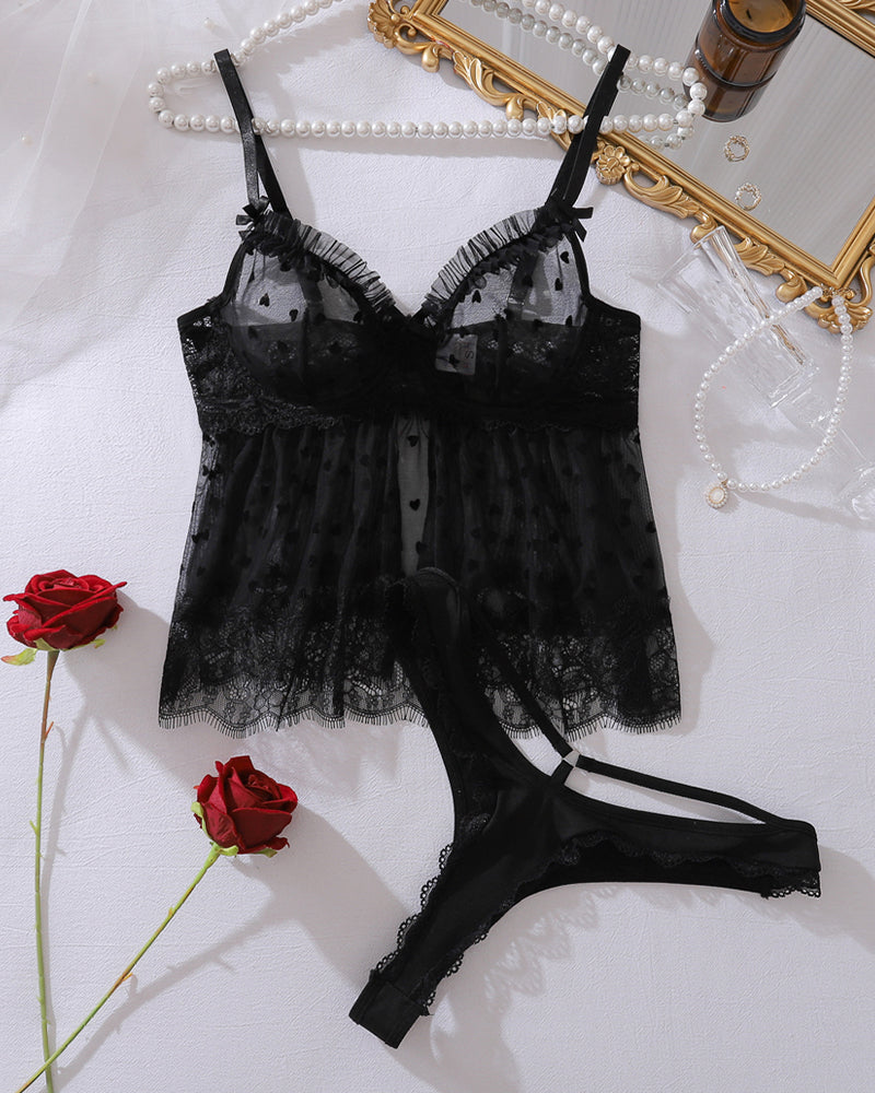 Liora™ | Ensemble Top en Mesh Sensuel & Slip