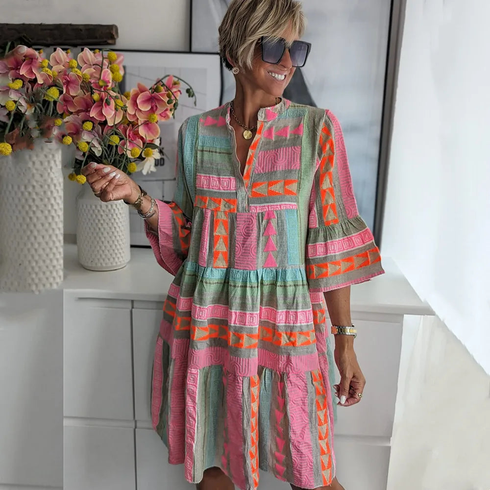 Léonie™ | Robe Midi Élegante D'été