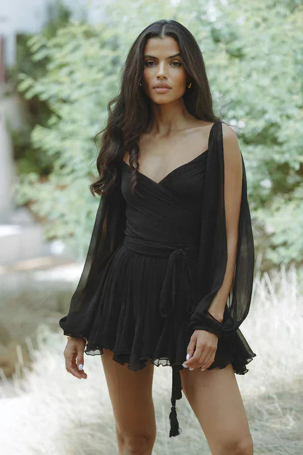 Amélia™ | Robe fluide à manches en voile