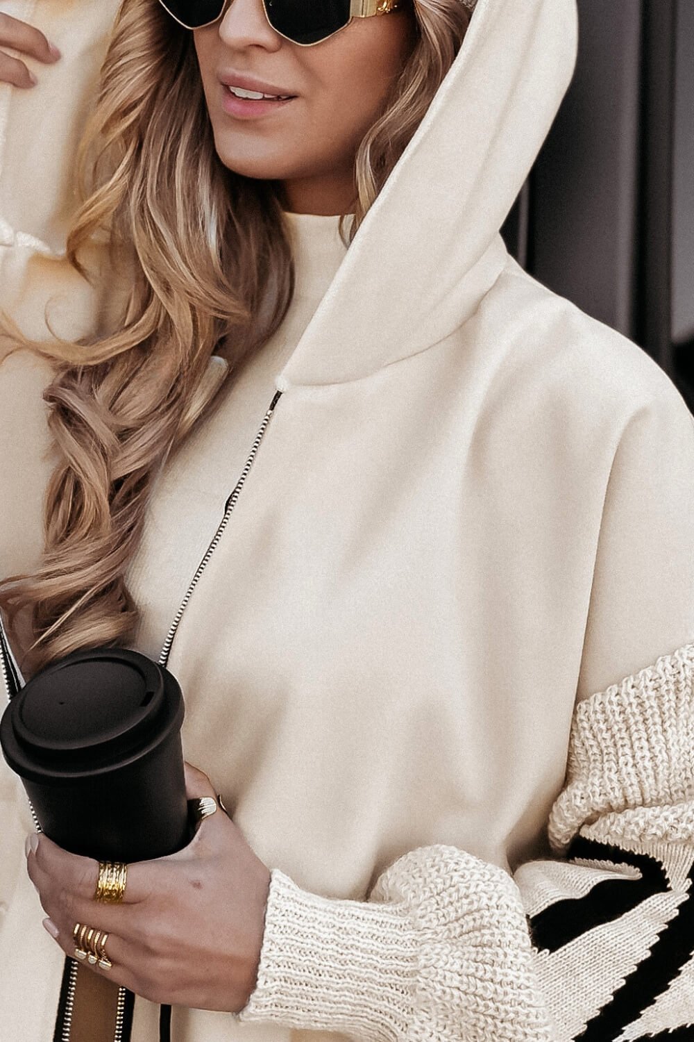 Mila™ | Manteau Femme avec Manches Tricotées