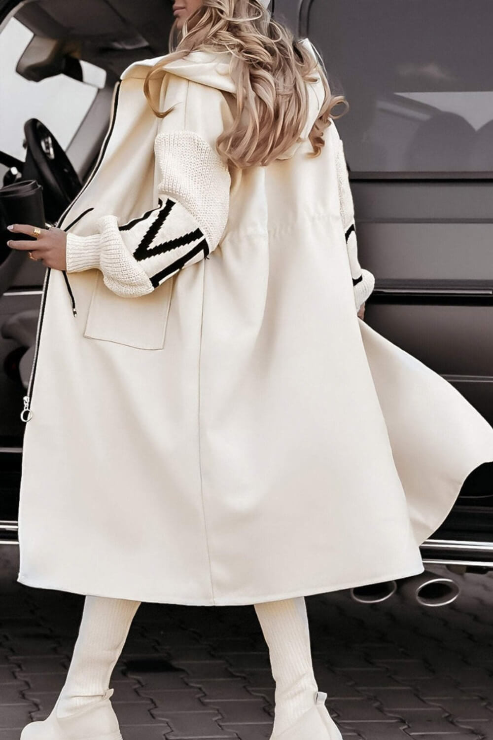 Mila™ | Manteau Femme avec Manches Tricotées