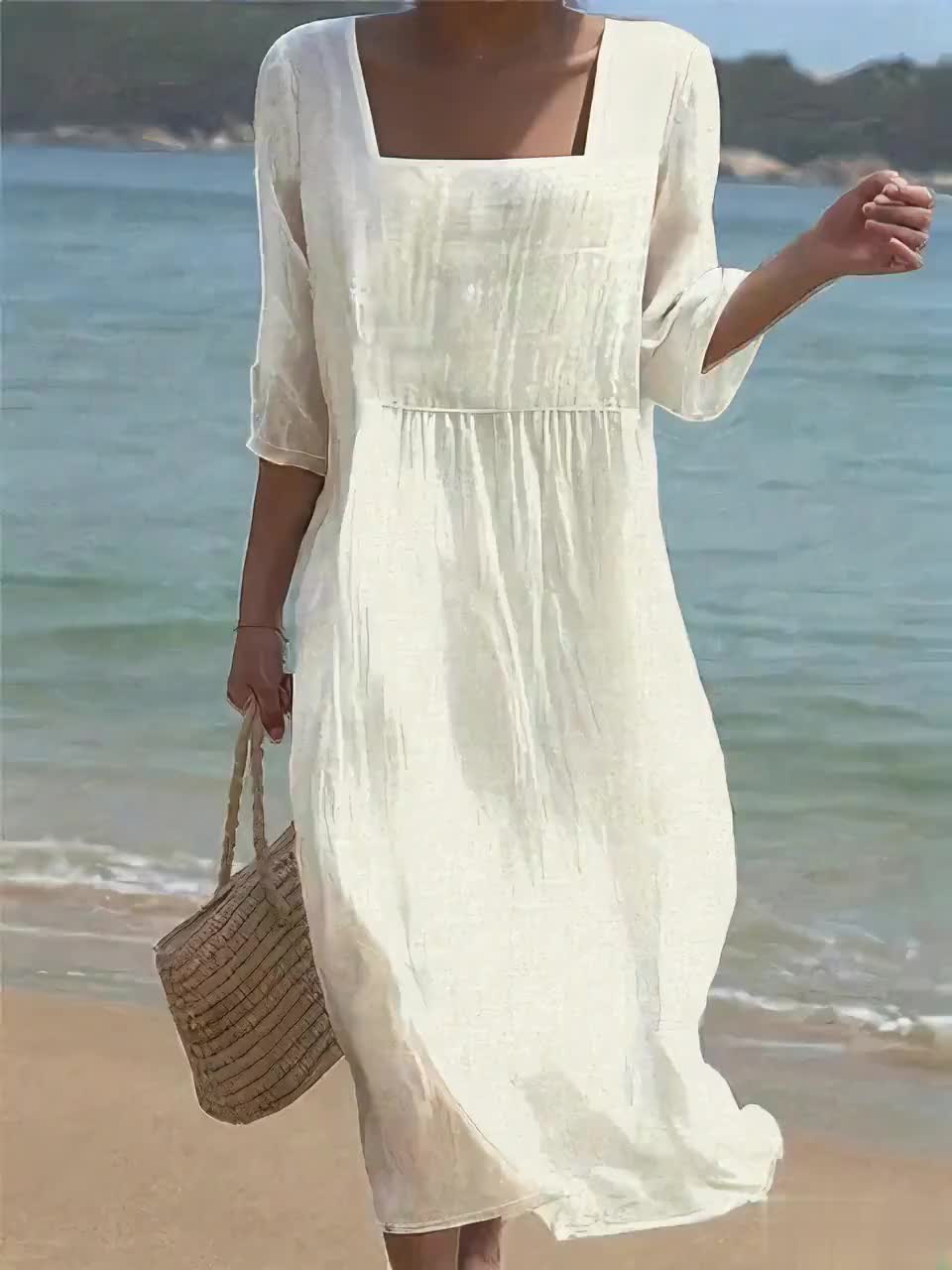 Solyra™ | Robe d'été aérée à col ouvert