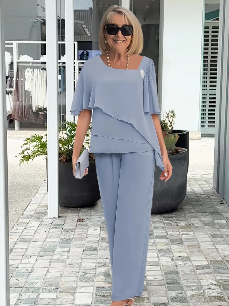 Lioraelle™ | Ensemble à la mode en deux parties en Chiffon