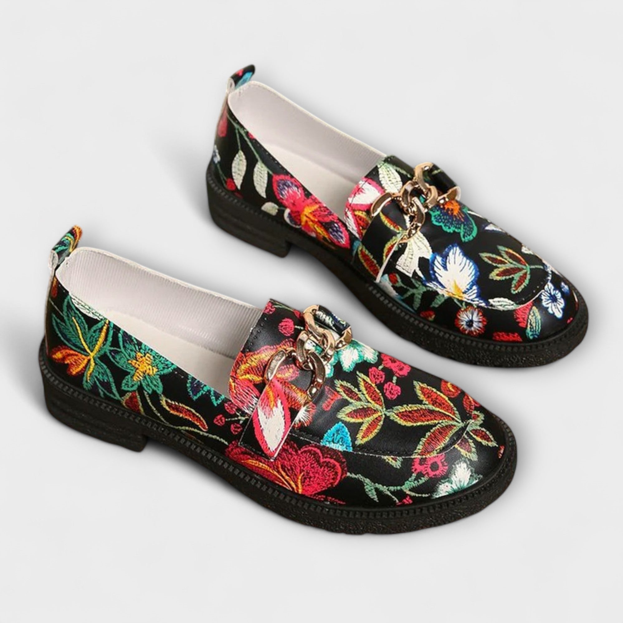 Celestine™ | Mocassins Multicolores avec Motif Floral