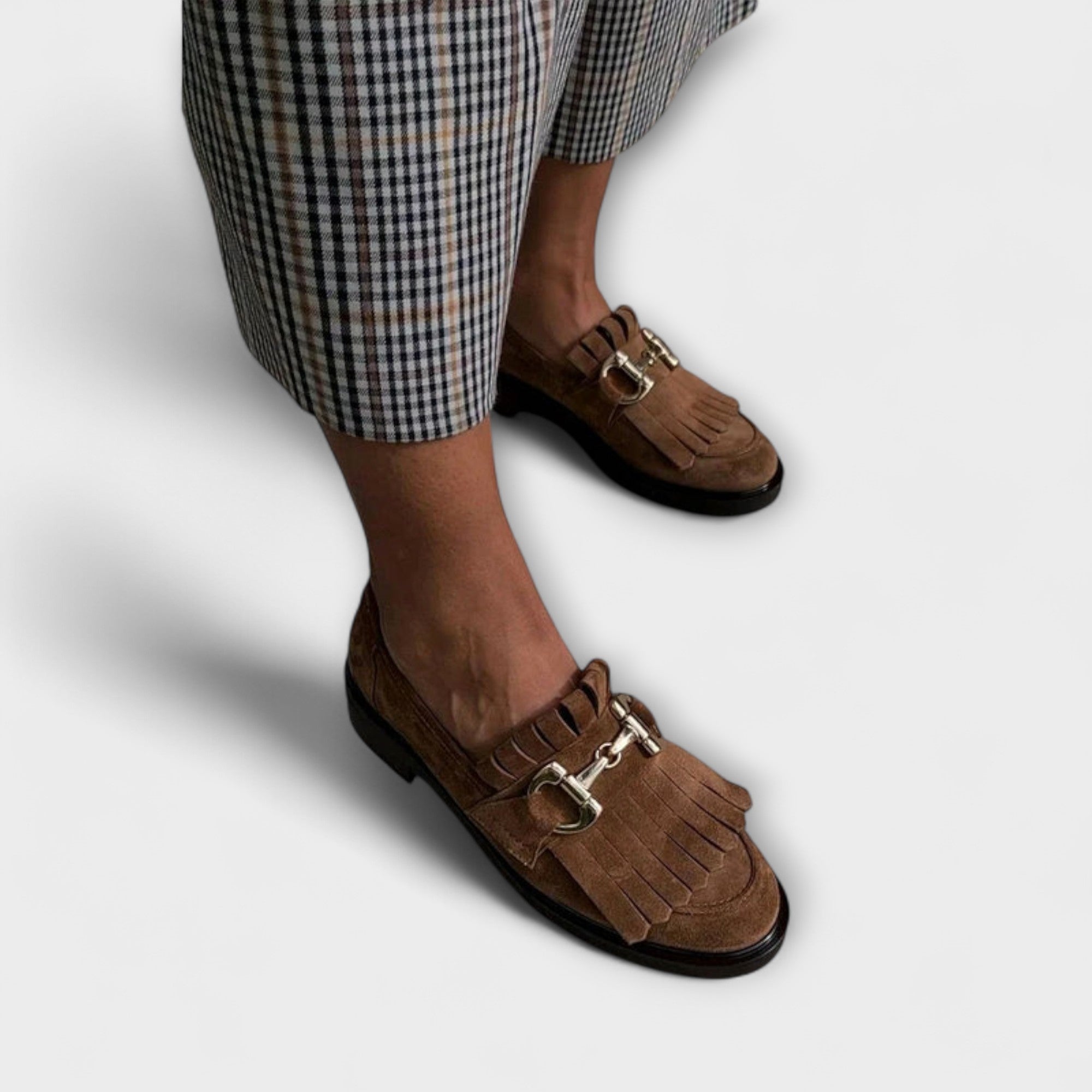 Evangeline™ | Mocassins Brun avec Bout Rond
