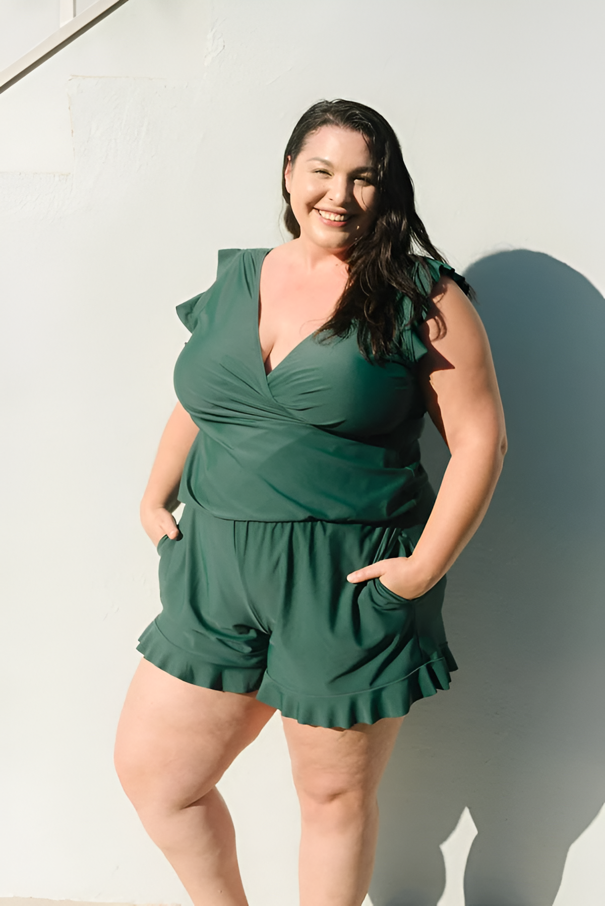 Aurélie™ | Maillot de bain avec volants et soutien-gorge intégré