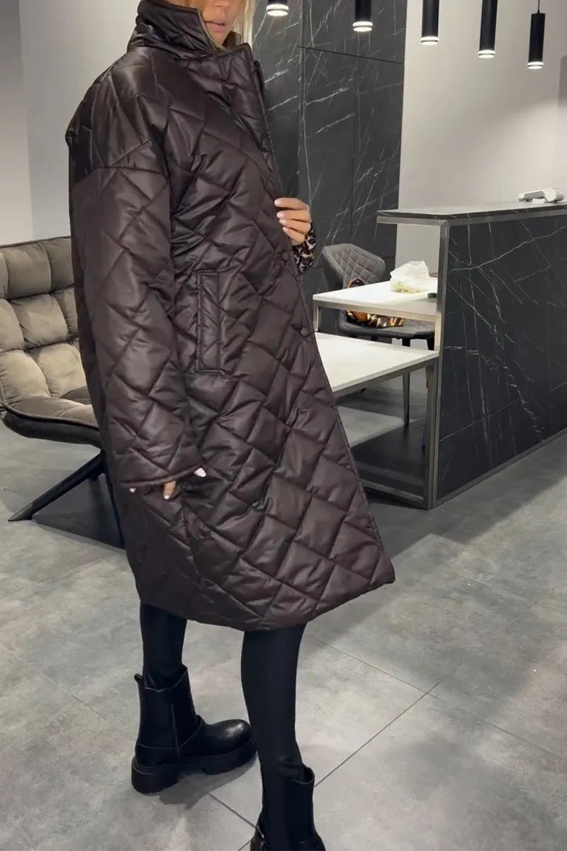 Saphira™ | Veste Matelassée Réversible avec Doublure Imprimée Léopard