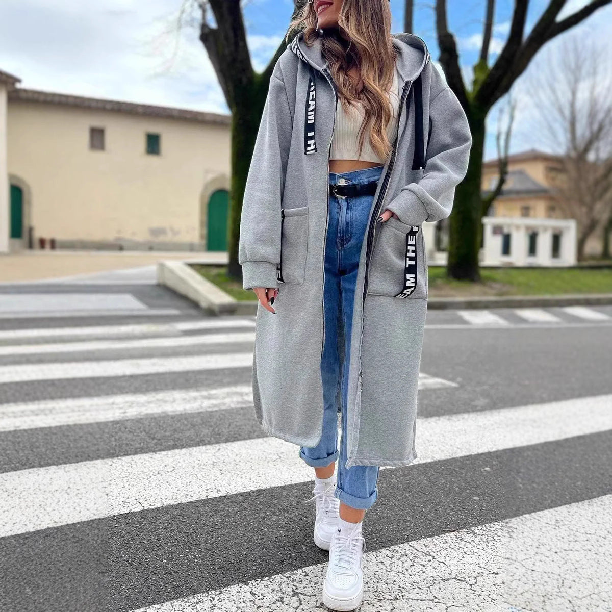 Chantalle™ | Veste Sweat Longue avec Capuche