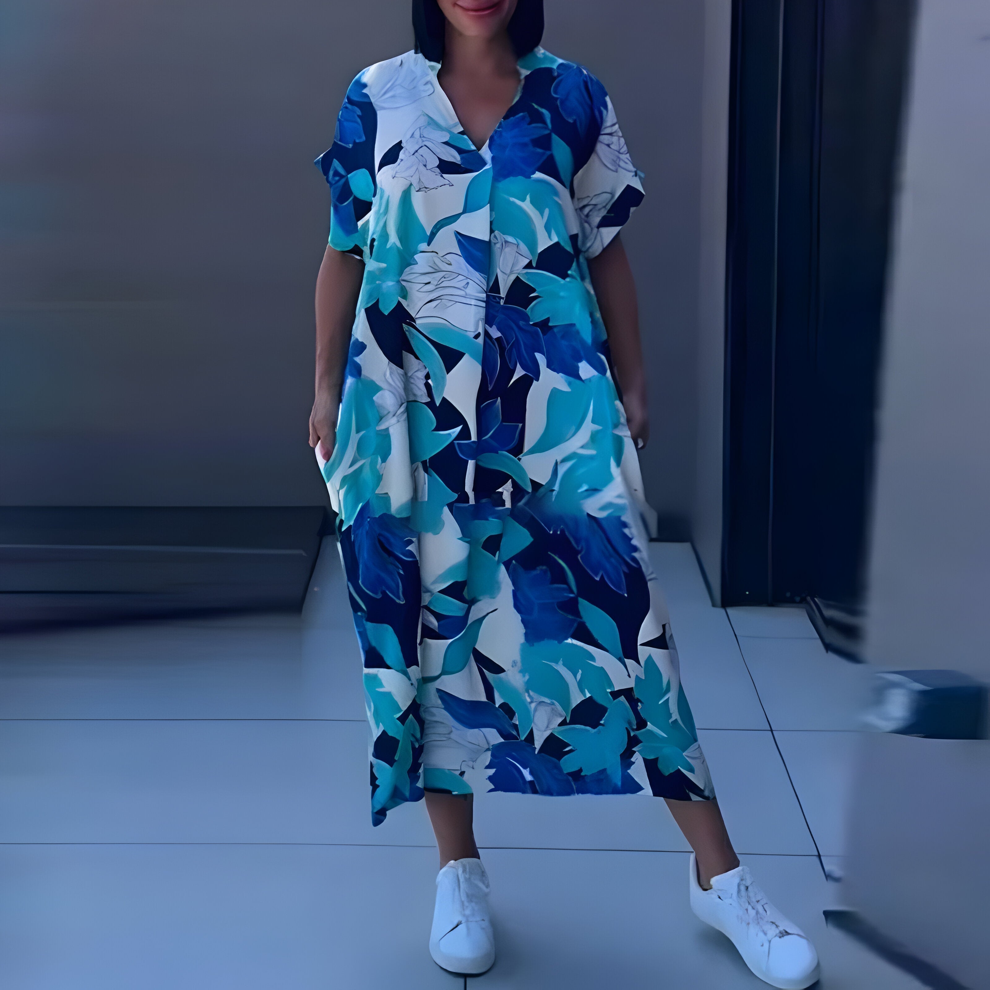 Aveline™ | Robe Maxi avec Imprimé Coloré
