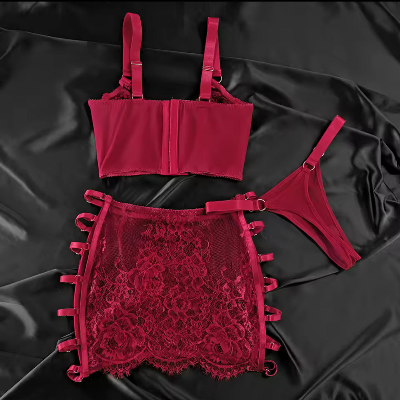 L’Livia™ | Ensemble Lingerie Rouge Désir