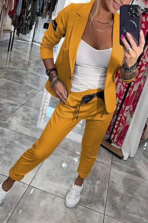 Camille™ | Ensemble Blazer et Pantalon Chique