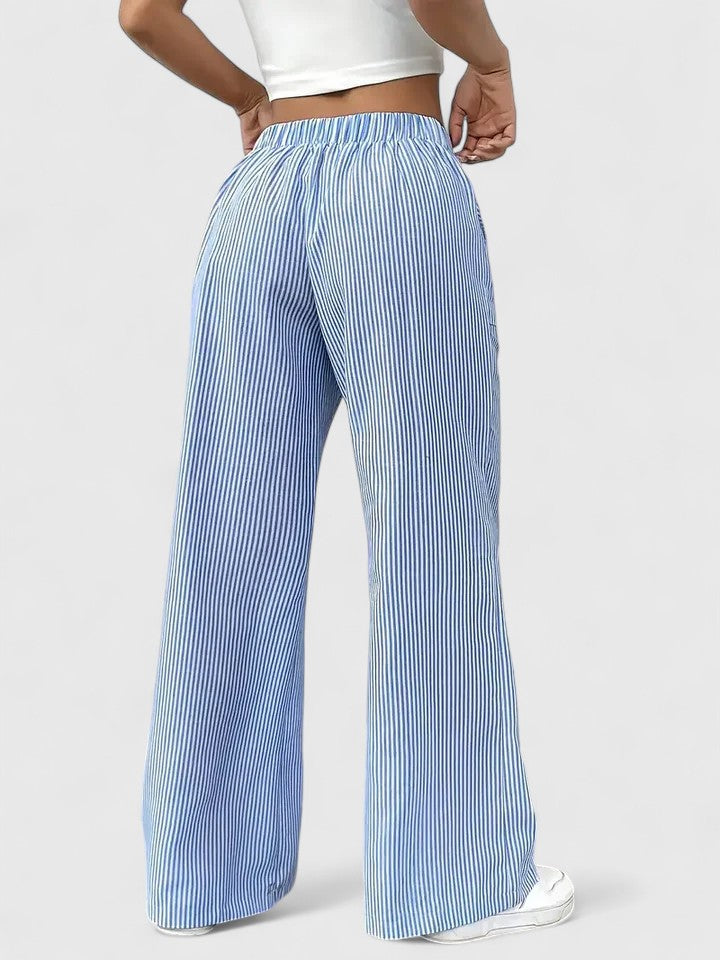 Juliette™ | Pantalon large rayé