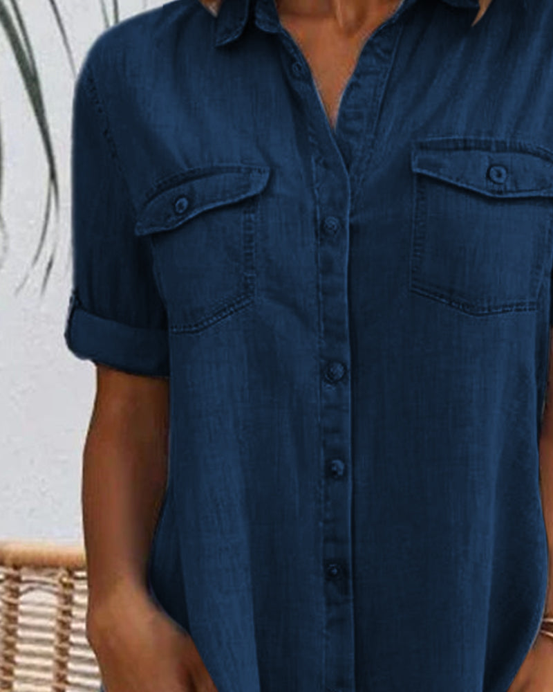 Adélie™ | Robe Chemise Denim
