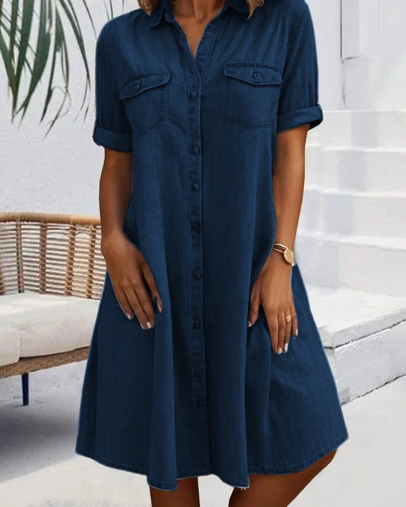 Adélie™ | Robe Chemise Denim