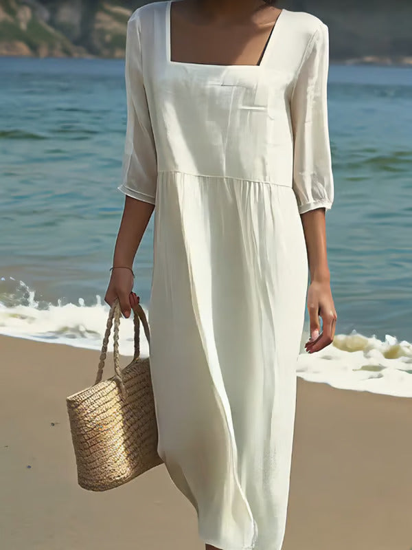 Solyra™ | Robe d'été aérée à col ouvert