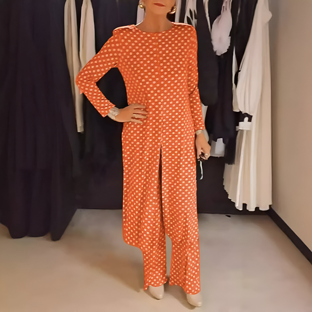 Sylviane™ | Ensemble de Deux Pièces avec des Pois Joyeux