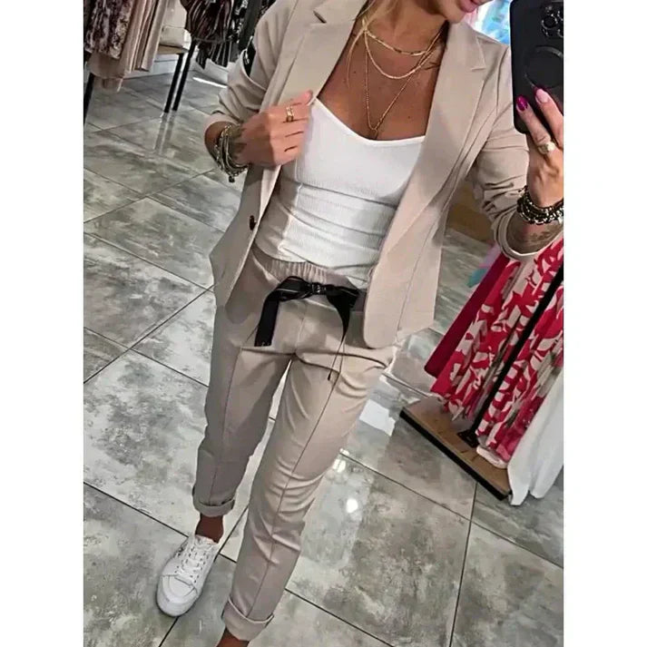 Camille™ | Ensemble Blazer et Pantalon Chique