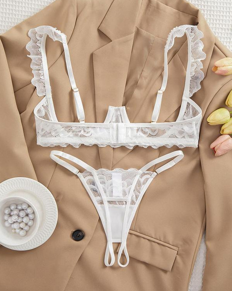 Amelia™ | Ensemble de Lingerie Sexy en Dentelle avec Bretelles Ajustables