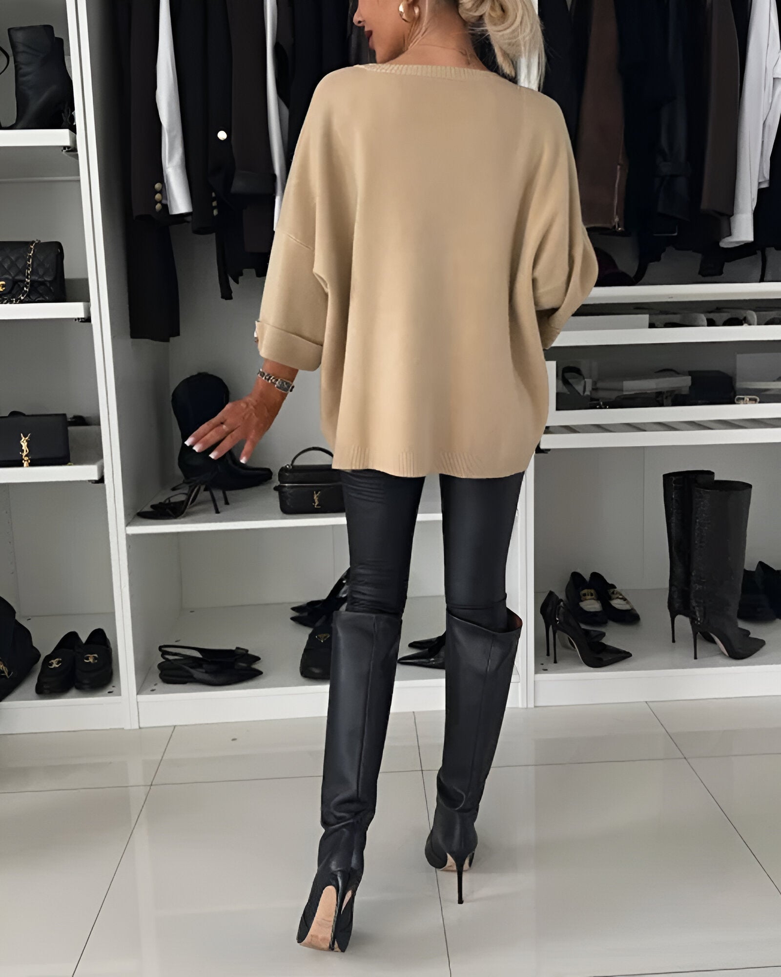 Serina™ | Pull doux à bouton
