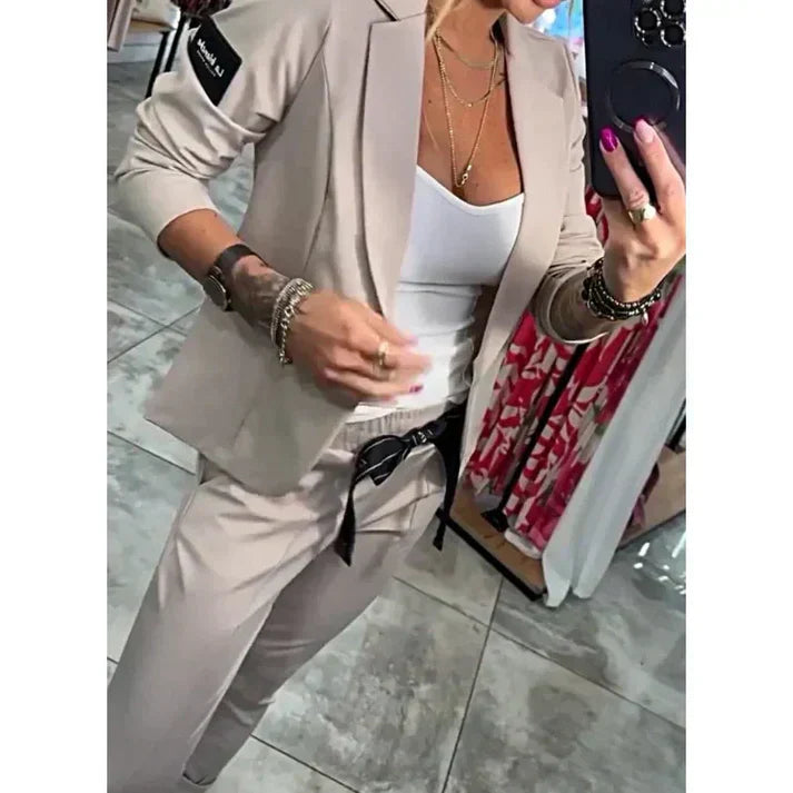 Camille™ | Ensemble Blazer et Pantalon Chique