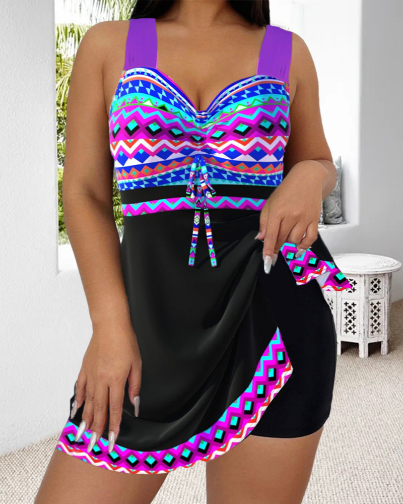 Lulu™ | Maillot de bain avec cordon de serrage et motif rayé