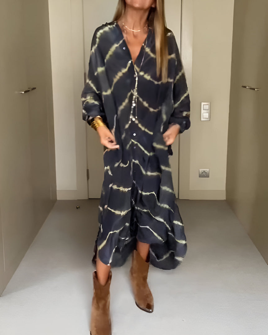 La Danielle™ | Robe Maxi Bohème à Rayures