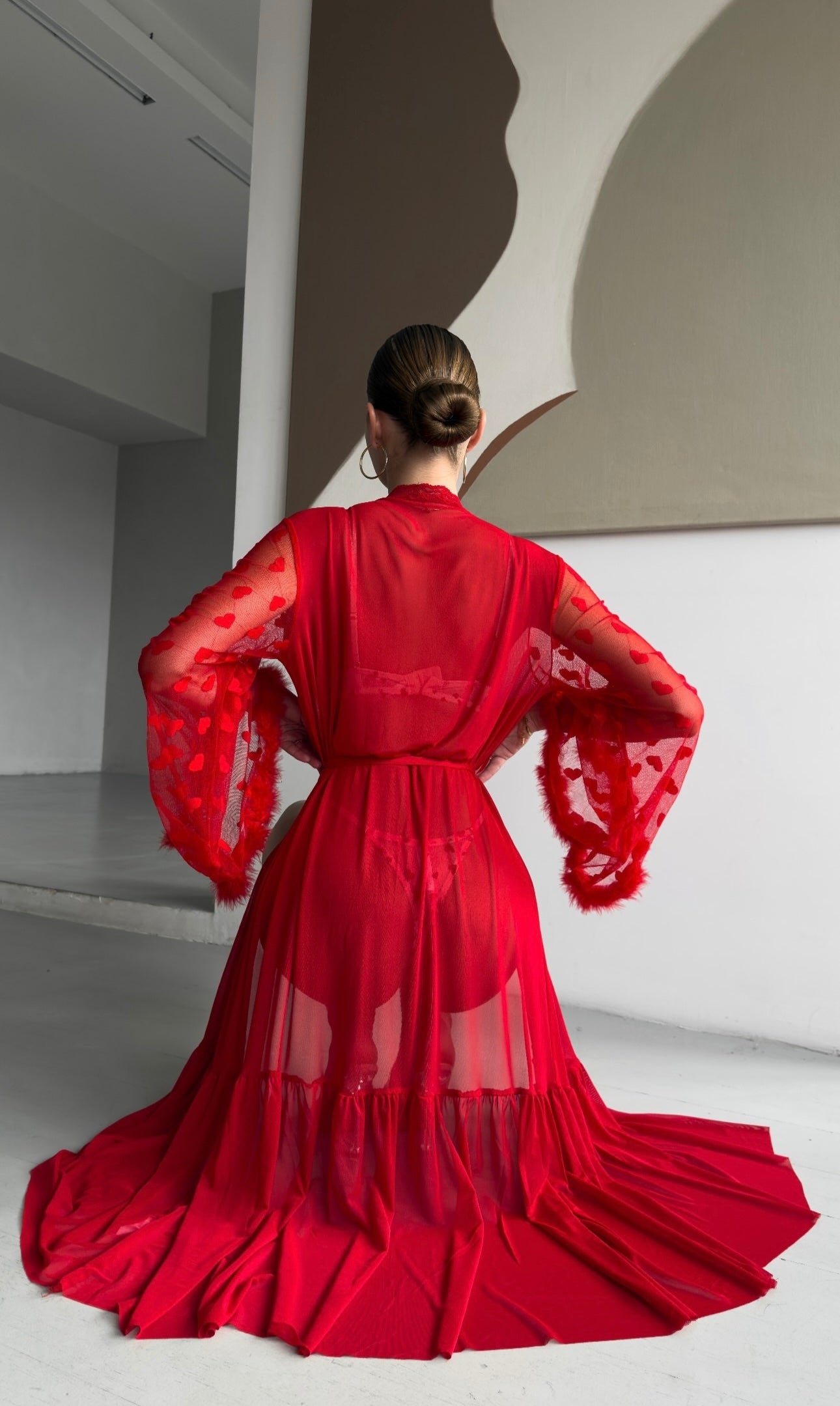 Liora™ | Kimono en Dentelle Transparente