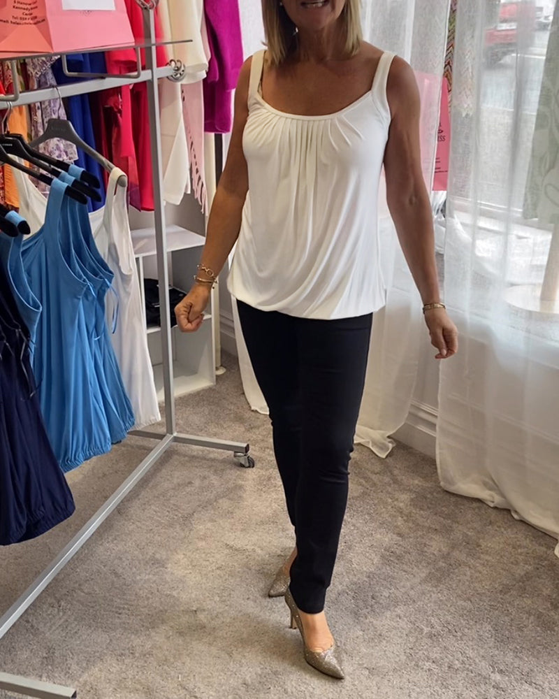 Althéa™| Top en coton plissé