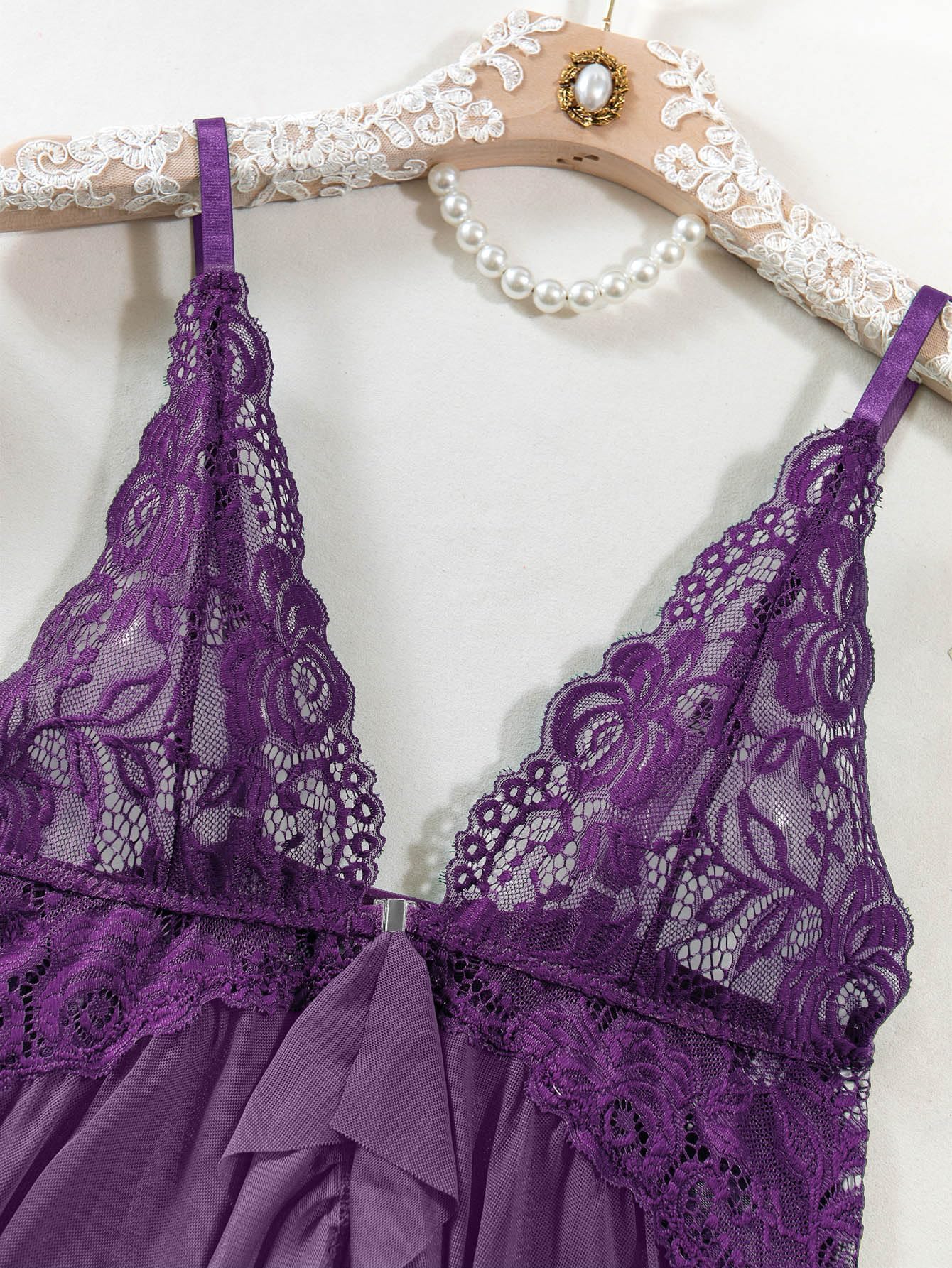 Amira™ | Ensemble de Nuisette en Dentelle Transparente
