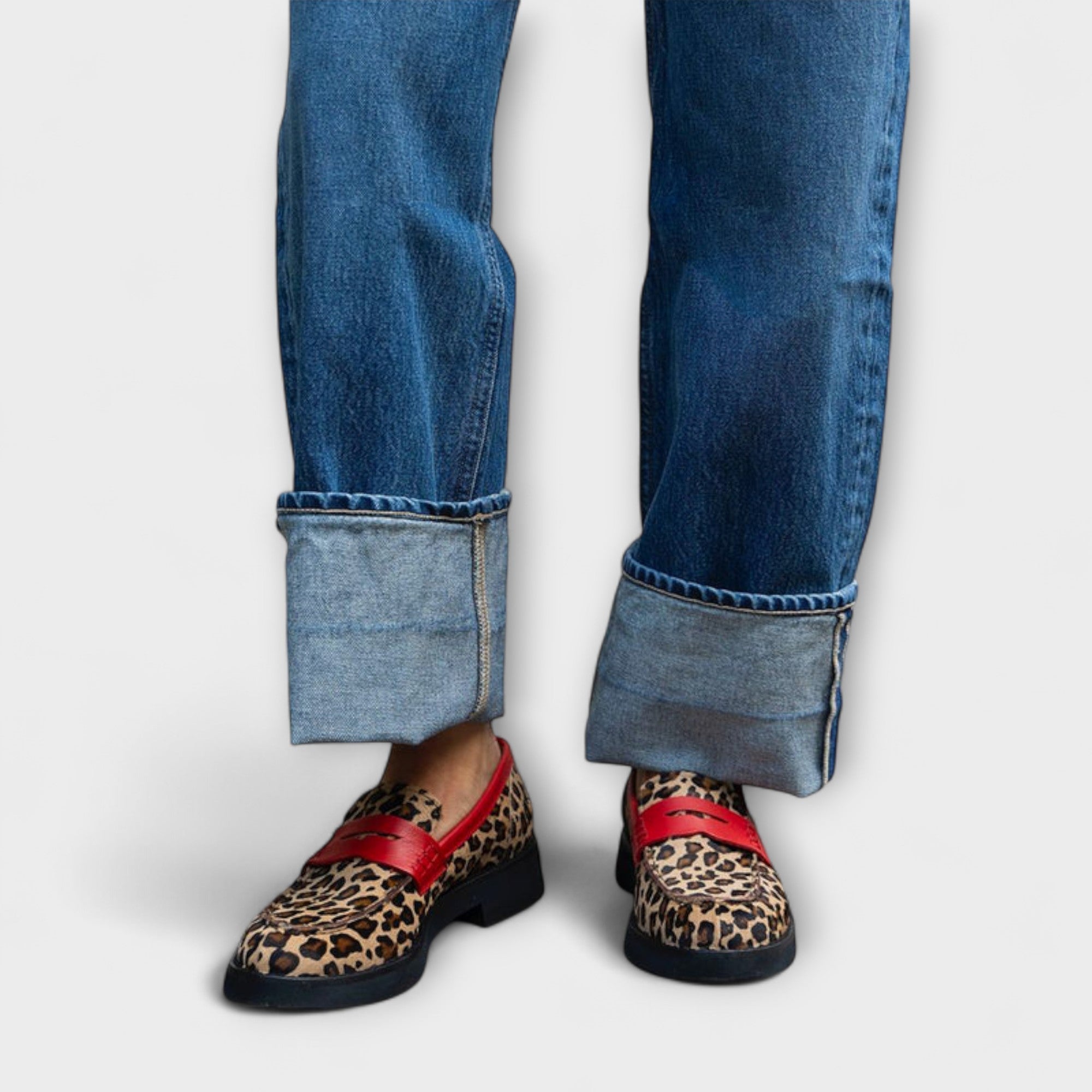 Liora™ | Mocassins à Motif Léopard & Bout Rond