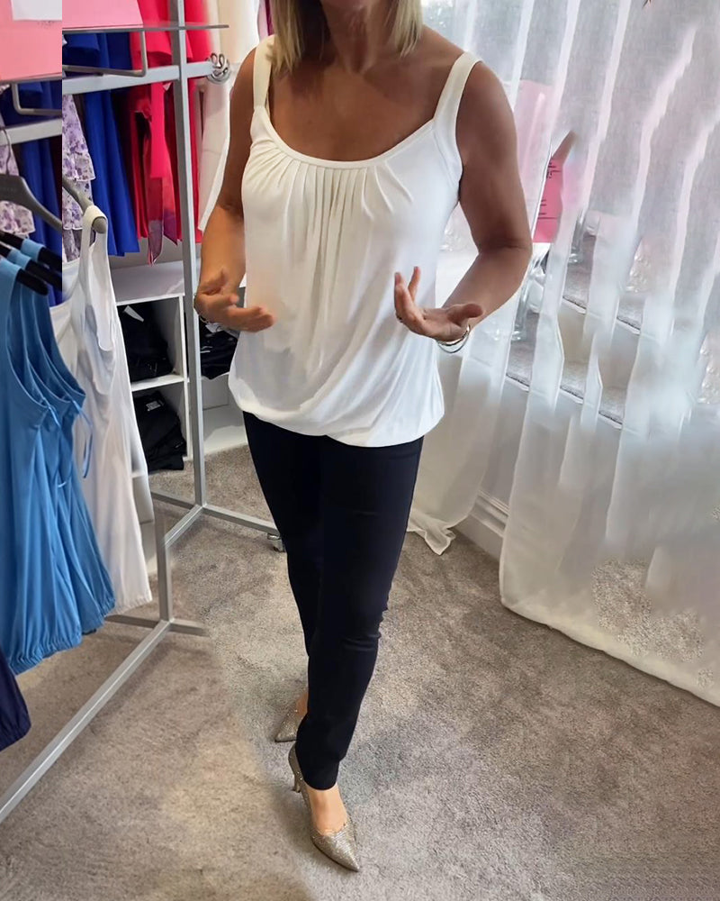 Althéa™| Top en coton plissé