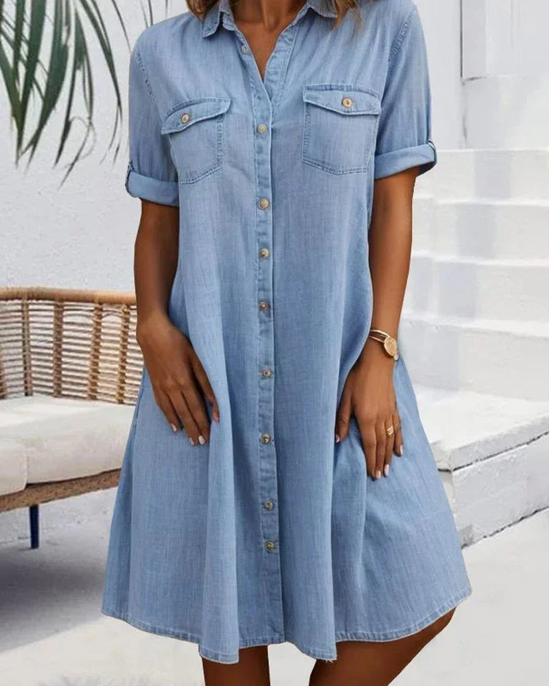 Adélie™ | Robe Chemise Denim