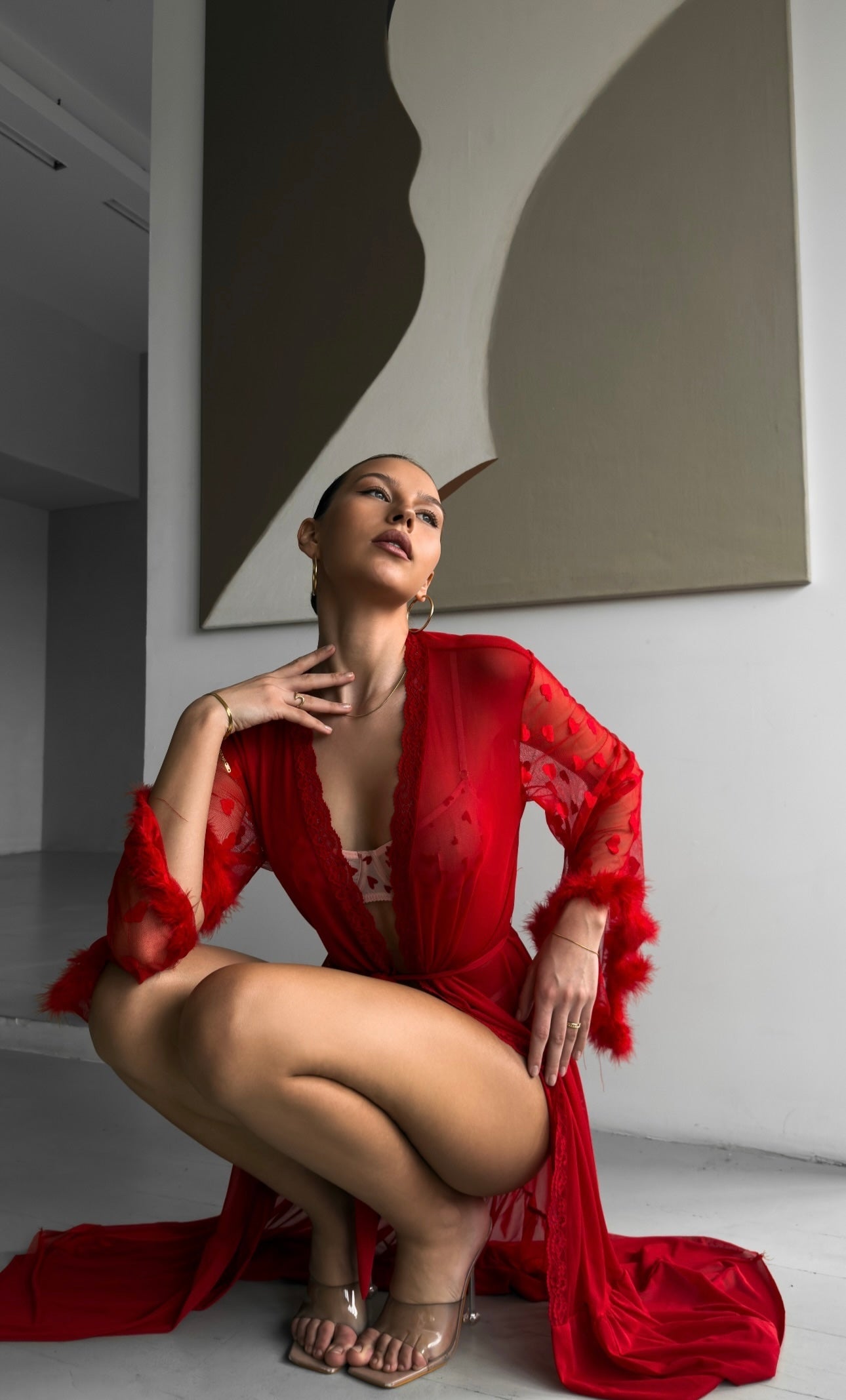 Liora™ | Kimono en Dentelle Transparente