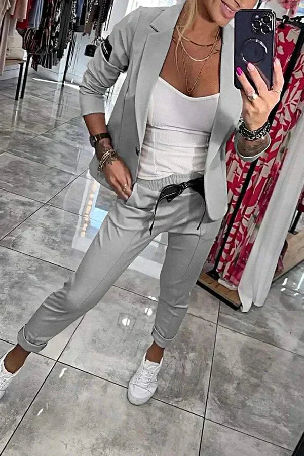 Camille™ | Ensemble Blazer et Pantalon Chique